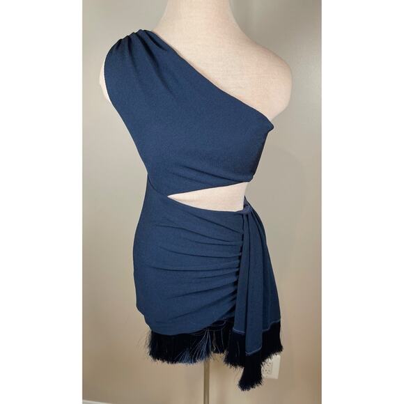 PatBO Navy One-Shoulder Mini Dress - Picture 3 of 8